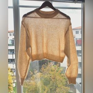 Aritzia Tna Mohair Crop Sweater